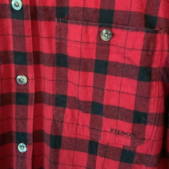 Filson Buffalo Plaid Flannel Shirt XL - Picture 3 of 4